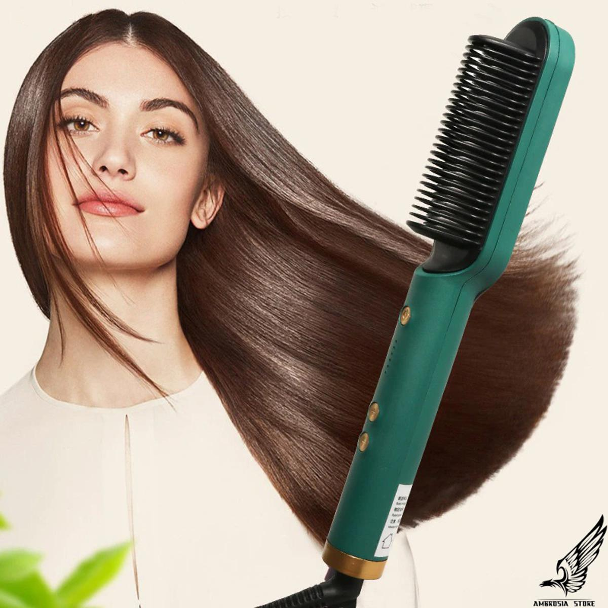 Dropship makeup-Multifunction Hair Straightener Brush